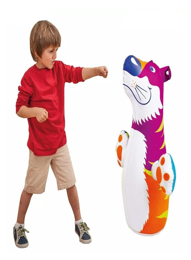 NELSTRAB:- Tiger Hit Me Inflatable Toy for Water Filled Base BOP for Toddlers PVC Punching Bag for Kids(Multi Color)(1 PIS) - Image 2